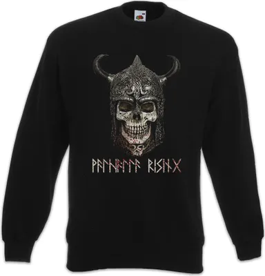 Produktbild von Urban Backwoods Viking Skull I, Sweatshirt, Farbe: Schwarz, Größe: 5XL