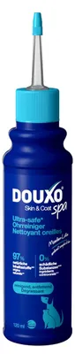 Image de DOUXO Skin & Coat SPA – Nettoyant pour oreilles Ultra-Safe* pour chiens et chats, 120 ml, nettoie l'oreille en douceur, élimine le cérumen, formule respectueuse de la peau