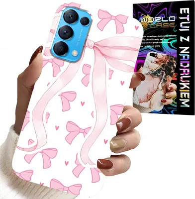 Zdjęcie produktu dla Etui Do Oppo Reno5 4G 5G - Różowe Wstazki Wstązka Modne Wzory Case