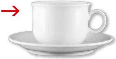 Produktbild von 6x Kaffeetasse Obere 0,21 ltr Kaffeeservice, Kaffeebecher
