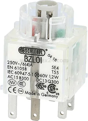 Image de Georg Schlegel Contacteur tactile lumineux, 1Ö + 1S Contacteur BZ, éclairé Fiche plate 2,8 mm x 0,8 mm - 1 pièce