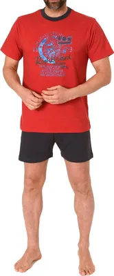 Produktbild von Kurzer Herren Shorty Schlafanzug in tollen Farben - 122 105 10 755 ; rot , 58