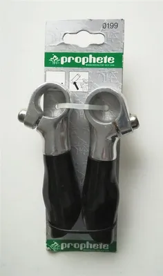 Produktbild von Prophete 0199 Alu-Bar-Ends - Außenbefestigung - Daumenablage - silber/schwarz