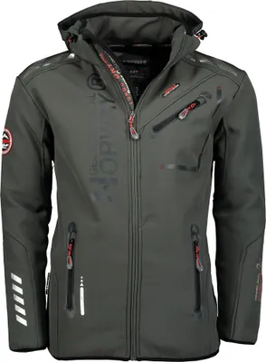 Produktbild von Geographical Norway ROYAUTE Men Softshell Jacke Herren Wasserdicht Kapuze Outdoor Windjacke Brandiing- Production