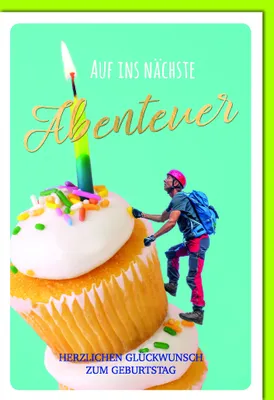 Produktbild von Geburtstag - Glückwunschkarte im Format 11,5 x 17 cm mit Umschlag
