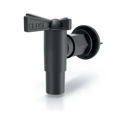 Produktbild von Auslaufhahn PP 3/4" schwarz für Regentonnen