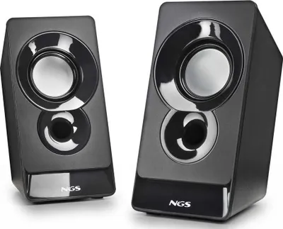Produktbild von NGS SB 210, 2.0 Kanäle, Kabelgebunden, 6 W, 100 - 18000 Hz, Schwarz
