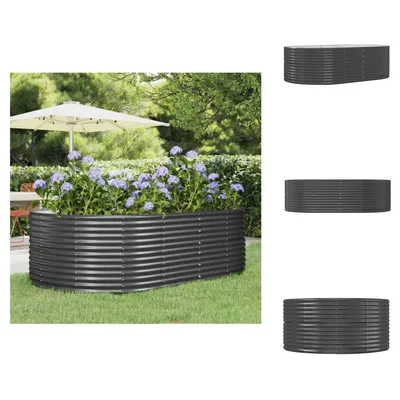 Zdjęcie produktu dla vidaXL Podwyższona grządka antracyt 212x140x68 cm Stal malowana proszkowo - Donice i doniczki