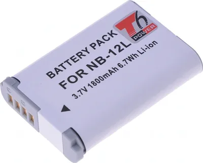 Imagen del producto de Batería T6 Power pro cámara digital Canon NB-12L, de iones de litio, 3,7 V, 1800 mAh (6,7 Wh), color gris