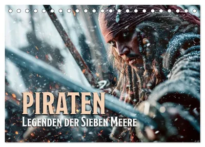 Produktbild von Piraten - Legenden der sieben Meere (Tischkalender 2027 DIN A5 quer), CALVENDO Monatskalender