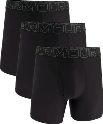 Produktbild von UNDER ARMOUR Herren Boxershorts, 3er Pack - Performance Tech Mesh Boxer Briefs Solid 6 in, Stretch, einfarbig Schwarz L