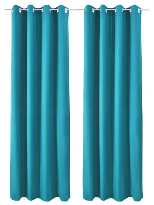 Produktbild von Beautissu 2er Set Thermovorhang Gardine Türkis Amelie TO, 140x245cm