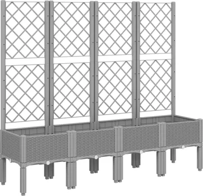 Immagine prodotto di Fioriera Giardino con Traliccio Grigio Chiaro 160x40x142 cm PP