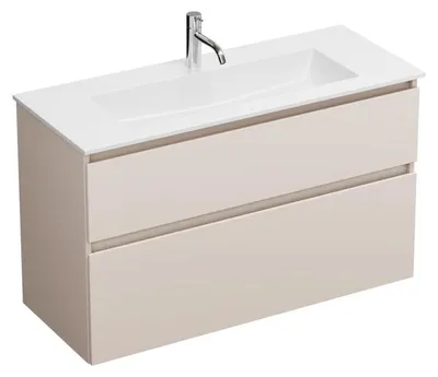Obrázek produktu pro Skříňka pod umyvadlo burgbad Lin20 s umyvadlem z minerálního kompozitu, šířka 102 cm, 2 zásuvky