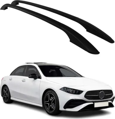 Image de Barres de toit longitudinales pour Mercedes A Klasse W177 2018-2021 en Alu noir