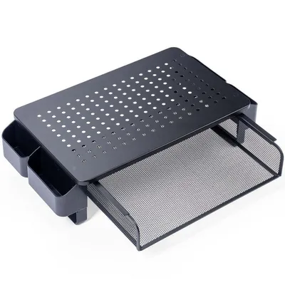 Produktbild von LifeGoods LifeGoods Monitorständer - Verstellbar - 37 x 23,5 x 10 cm - Metall - Schwarz