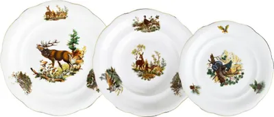 Obrázok produktu pre Leander Mary-Anne, súprava tanierov, lovecké motívy, porcelán Leander, 18 d.