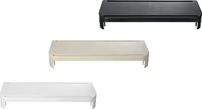 Image de BINGMENG Support de bureau pour ordinateur Tablette élévatrice pour moniteur Organisateur d'ordinateur portable Utilisation à la maison et au bureau - Blanc