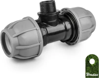 Obrázok produktu pre Bradas DSRA10T20M34, spoj potrubia, zavlažovací systém, 20 mm, Poľsko, 1 kusov