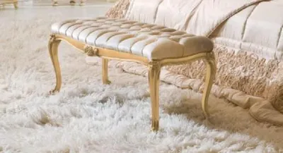 Produktbild von Hocker Chesterfield Beistellhocker Luxus Sitzer Polster Wohnzimmer Stoff Beige