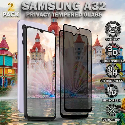 Produktbild von 2-Stück Sichtschutz Schutzfolie für Samsung A32 - gehärtetes Glas 9H - Super Qualität 3D