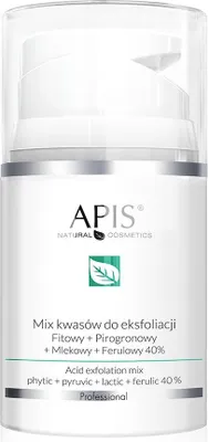 Zdjęcie produktu dla Apis - Mix kwasów 40% do eksfoliacji - Fitowy, pirogronowy, mlekowy i ferulowy 50ml