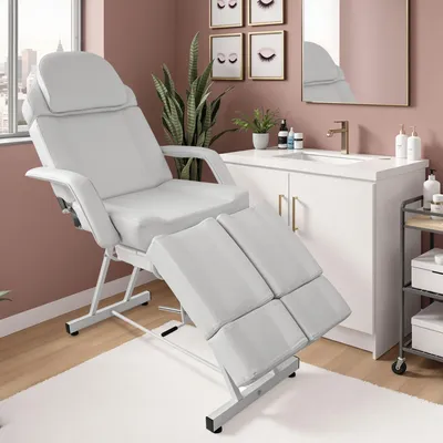 Produktbild von Weiß Massageliege Kosmetikliege Tattooliege Therapieliege höhenverstellbar Massagetisch Massagebett Schönheitsbett, KI-generiertes Bild