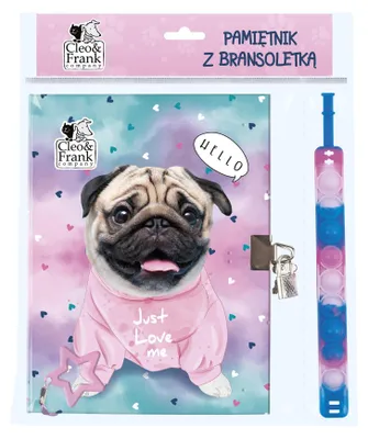 Produktbild von DERFORM Tagebuch mit Vorhängeschloss + Cleo und Frank 36 Hundearmband