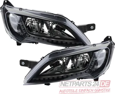 Immagine prodotto di Johns, fari adatti per Fiat Ducato nero 250 06/14- w. Set di luci diurne a LED