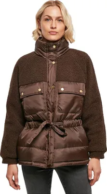 Immagine prodotto di Urban Classics Donna Sherpa Mix Puffer Jacket marrone - M