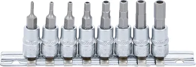 Image de BGS 5156 | Jeu de douilles à embout | 6, 3 mm (1/4") | Six pans creux avec alésage 2 - 7 mm | 8 pcs.