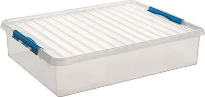 Produktbild von Sunware Q-line Aufbewahrungsbox 60L transparent blau