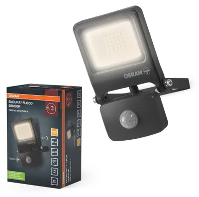Produktbild von Osram ENDURA Flood Sensor Außenstrahler 20W 3000K Grau IP65