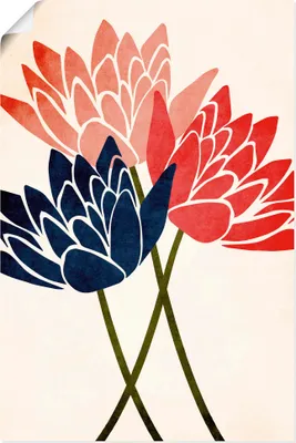 Produktbild von ARTland Poster Drei Blüten Größe: 80x120 cm