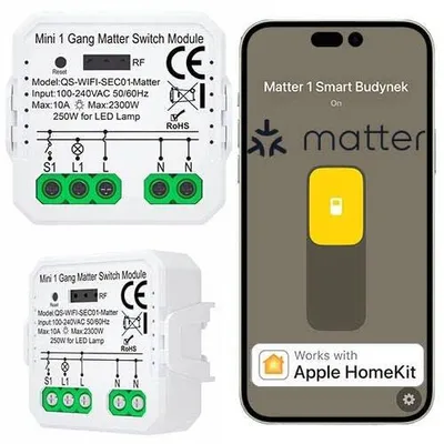 Zdjęcie produktu dla Przekaźnik matter inteligentny sterownik dopuszkowy włącznik homekit