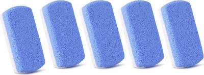 Produktbild von INF 5 Stück Bimsstein Fußpflege Hornhautentferner für sanfte Fußreinigung Weiß+Blau