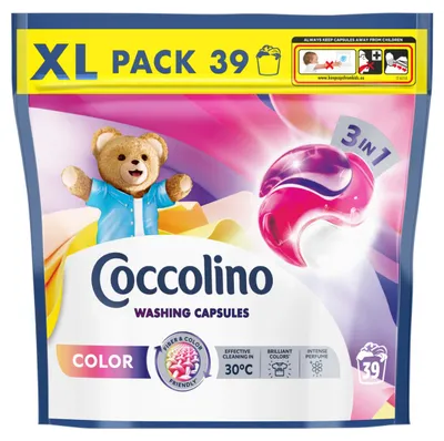 Produktbild von Coccolino XL 3in1 Waschmittel Kapseln Color 39 Wäschen