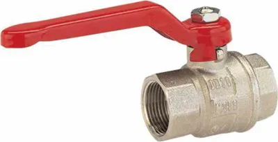 Produktbild von Messing-Kugelhahn IG 26,5mm (G 3/4") (silber/rot)