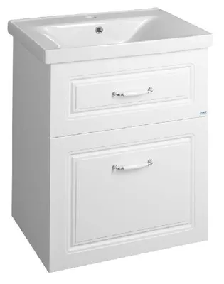 Image de Aqualine Favolo - Armoire lavabo, 570x725x446 mm, blanc mat FV260