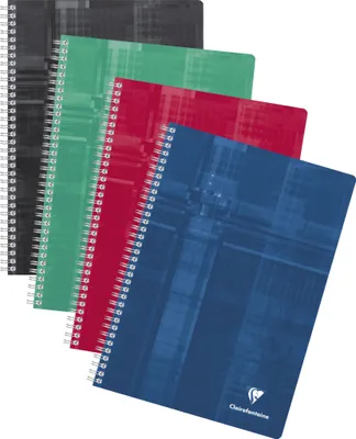 Produktbild von Clairefontaine 3x Spiralbuch A4, 180 Blatt französische Lineatur Sortiert 8181C