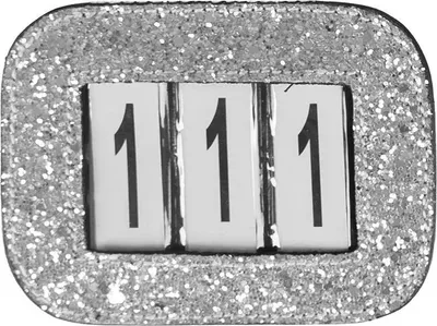Produktbild von Horka Glitzer-nummernhalter Silber Silber One Size