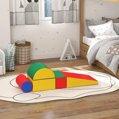 Produktbild von HOMCOM Bausteinset 5er-Set Schaumstoff Bausteine für 1-3 Jahre alt Kinder