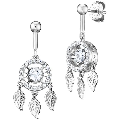 Produktbild von Julie Julsen Ohrhänger 925/- Sterling Silber 2,8cm silber Zirkonia weiß 148230007
