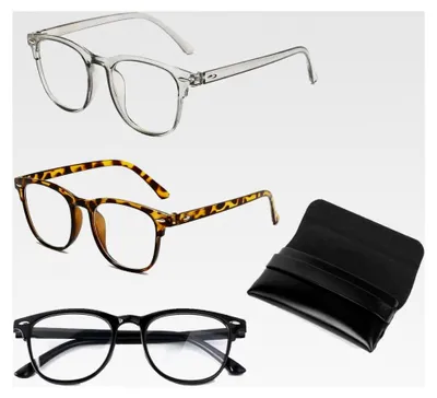 Produktbild von 3 x Brille ohne Sehstärke für Damen und Herren, Computerbrille