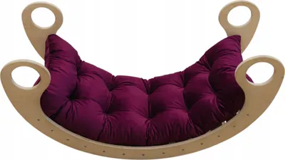 Produktbild von Pflaume Samtkissen für eine Babyschaukel 70x35x8 cm, Montessori-Rocker, Kissen für Rocker Montessori geeignet für Jungen und Mädchen ab 6 Monaten