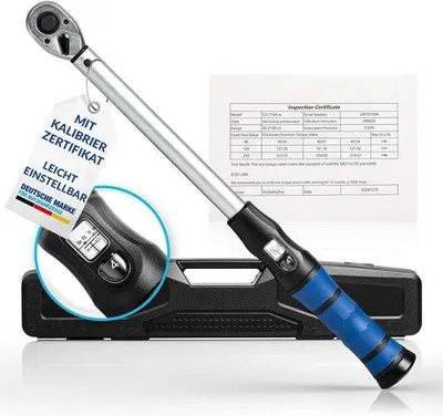 Produktbild von Famanu Drehmomentschlüssel 1/2 Zoll 40-210 Nm - mit Anti-Rutsch-Griff und Koffer