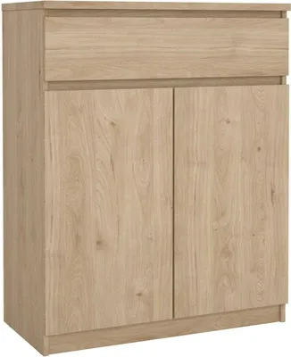 Image de Genziana - Buffet, 80x40x100h cm Chêne Marron, 3 Étagères