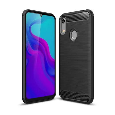 Produktbild von Schutzhülle Handyhülle für Huawei Y6 (2019) Case Cover Carbon Optik Schwarz