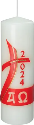 Produktbild von Osterkerze 185 x Ø 60 mm mit aktueller Jahreszahl 2025