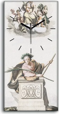 Produktbild von Leinwand Wanduhr Wandkunst Uhr Geräuschlos 30x60 Zeichnung Antike Engel Kunst - schwarze Hände